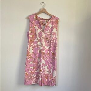 Vibrant Pink and Mustard Floral Dress